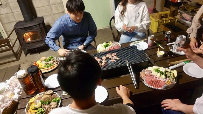 【一組限定の貸別荘】湯布院・塚原高原、雨の日や寒い季節でも「BBQ小屋」でBBQプラン！＜一泊二食＞